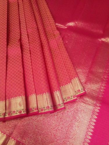 ARNI SILK HALF FINE ZARI SAREE WITH BLOUSE